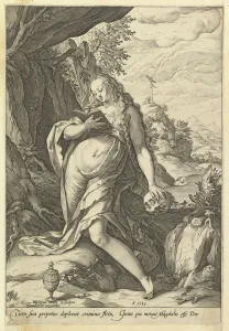 St. Mary Magdalene Penitent, 1585. Creator: Hendrik Goltzius St. Mary Magdalene Penitent, 1585. Creator: Hendrik Goltzius