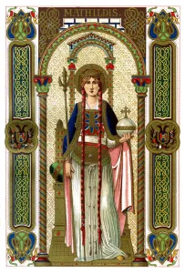 Christianity In The 19th Century Prints: St Mathilda, 1886