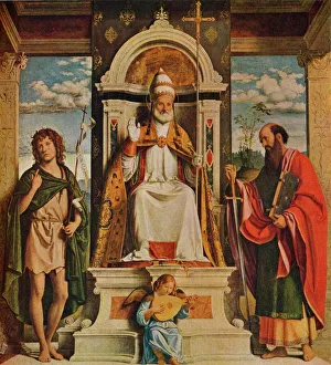 St. Peter Enthroned with St. John the Baptist and St. Paul, 1515-1516, (1930). Creator St. Peter Enthroned with St. John the Baptist and St. Paul, 1515-1516, (1930). Creator