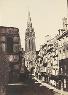 Print of St. Pierre, Caen, 1850s