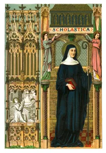 Images Dated 1st August 2007: St Scholastica Print, 1886