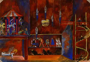 Stage Design for The Nutcracker Ballet Print, 1929