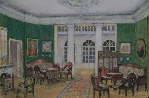 Fine Art Images Of Opera Sets Prints: Stage design for the opera Eugene Onegin by P