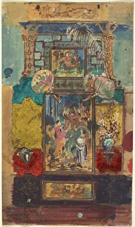 Drury Lane Theatre History Prints: Stage Set Consisting Of Painted Panels