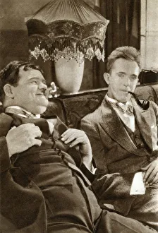 Laurel And Hardy Prints: Stan Laurel and Oliver Hardy Print, 1933