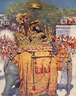 British Empire Royalty Prints: The State Entry: A Distinguished Maharaja, 1903. Artist: Mortimer L Menpes