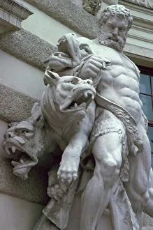Hercules Captures Cerberus at Hofburg Vienna Portal. Art Prints ..., حجم الصورة 219x330