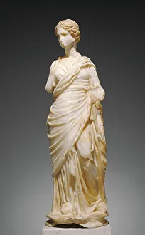 Marble Sculptures Italy Prints: Statue of a Muse, about A.D. 200. Creator: Unknown
