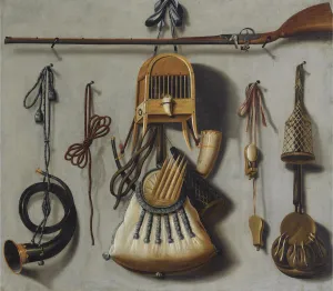 Still-Life with Hunting Equipment. Artist: Leemans, Johannes (1633-1688) Still-Life with Hunting Equipment. Artist: Leemans, Johannes (1633-1688)