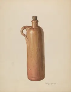 Stone Bottle, c. 1940. Creator: Carl Buergerniss Stone Bottle, c. 1940. Creator: Carl Buergerniss