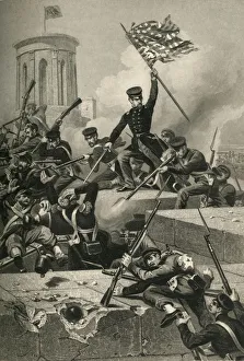 The Storming of Chapultepec, 1878 Print