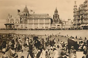 Belgian Seaside Towns Prints: The Strand and the Kursaal, c1928