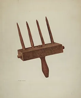 Watercolor Painting Techniques Prints: Straw Rake, 1940. Creator: Wayne White