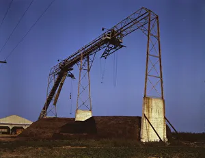 US Agricultural Landscape Prints: Part of string bean factory and field system