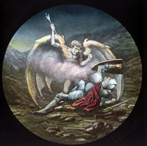 Lantern Slide Art Prints: The Struggle, c1910. Creator: Unknown