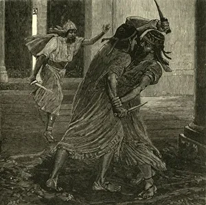 Cassell And Company Engravings Prints: The Struggle Between Gomates and Gobryas, 1890. Creator: Unknown