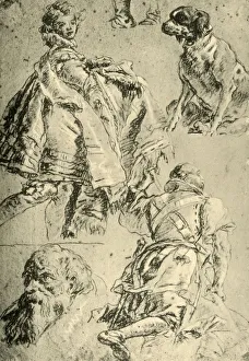 Detail Studies for the Frescoes in the Kaisersaal in the Residence at Würzburg Detail Studies for the Frescoes in the Kaisersaal in the Residence at Würzburg