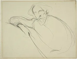 Alphonse Daudet Portrait Prints: Study of Alphonse Daudet, c. 1893. Creator: Eugene Carriere
