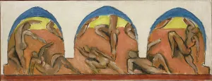 Fauvism Prints: Print of Study for Barnes Mural 'The Dance' in Ocher Harmony