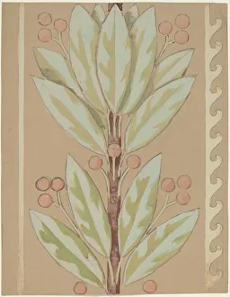 Heritage Art In The USA Prints: Study for a Border Design, 1890/1897. Creator: Charles Sprague Pearce