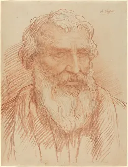 Alphonse Legros Print Study of a Head