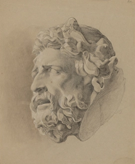 Heritage Art From Austria Prints: Study of a man with a beard based on a plaster cast