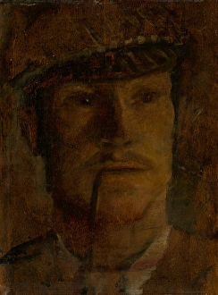 Study of a Man in a Hat with a Pipe Print
