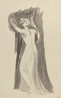 Pen And Ink Drawing Techniques Prints: A Study of Miranda for The Tempest, c