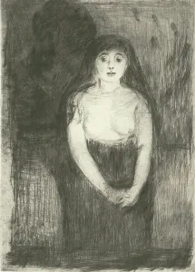 Female Portrait Drawings Prints: Study of a Model, 1894. Creator: Edvard Munch