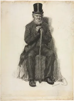 Framed Print : Study of an Old Man Print