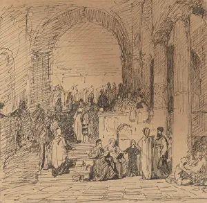 Elihu Vedder Study after Old Master Print, c. 1858