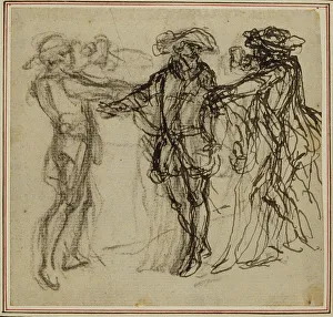 Study for La Partie de Chasse de Henri IV, Print before 1766