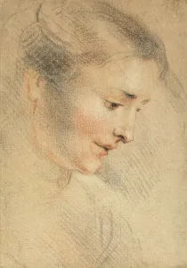 Sergei Ivanovich Gribkov Artist Prints: Study of a Womans Head, 1710s