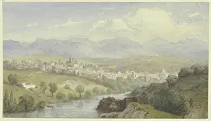 Prints of Suburbs of Segovia, 19th century Peter Burnitz Prints: 19th Century Print of Segovia Suburbs by Karl Peter Burnitz