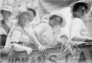 Women's Rights Activists Prints: Suffrage Straw Ride, between c1910 and c1915. Creator: Bain News Service