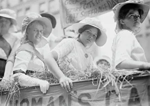 Women's Liberation Movement Prints: Suffrage Straw Ride, between c1910 and c1915. Creator: Bain News Service