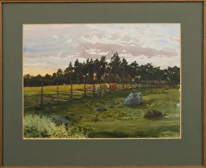 Summer evening, 1893. Artist: Benois, Albert Nikolayevich (1852-1936) Summer evening, 1893. Artist: Benois, Albert Nikolayevich (1852-1936)