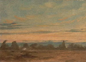 John Constable Oil Paintings Prints: Summer - Evening Landscape, ca. 1825. Creator: John Constable