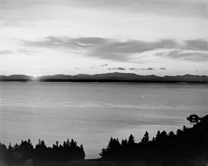 Sunrise Landscape Photography Prints: Sunrise at Hotel Champlain, N.Y. c1904. Creator: Unknown