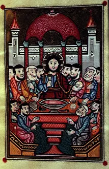 Armenian Illuminated Manuscripts Prints: The Last Supper, 1695. Creator: Unknown