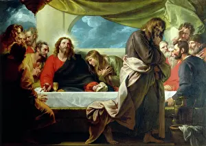 Jesus Christ Depiction In Art Prints: The Last Supper, 1786. Creator: Benjamin West