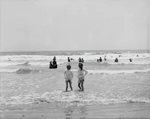 American Coastal Scenes Prints: Surf bathing, between 1900 and 1905. Creator: Unknown
