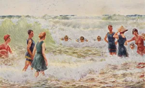 Surfing In Australia Prints: Surf Bathing, 1923. Creator: Unknown