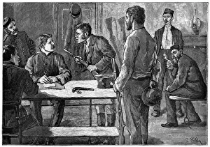 Irish History Images Prints: Surrendering arms in a proclaimed district, Ireland. Artist: O Kelly