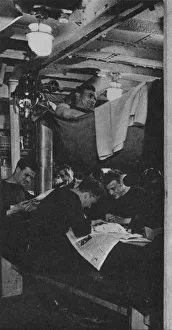 World War II Black And White Photos Prints: Between Sweeps, 1943