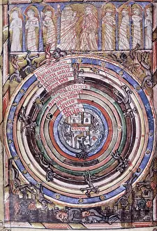 Concentric Circle Design Prints: Table of the Spheres between Heaven and Hell