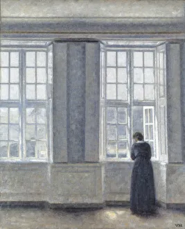 The Tall Windows. Artist: Hammershoi, Vilhelm (1864-1916) The Tall Windows. Artist: Hammershoi, Vilhelm (1864-1916)