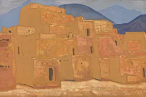 Taos Pueblo, New Mexico, ca 1921. Artist: Roerich, Nicholas (1874-1947) Taos Pueblo, New Mexico, ca 1921. Artist: Roerich, Nicholas (1874-1947)