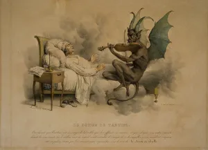 Prints of Tartinis Dream. Devils Trill Sonata. Found in the Collection of Philharmonie de Paris B Prints: Tartinis Dream Print, Philharmonie de Paris Collection
