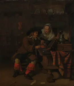 Prints of Tavern Scene Gabriel Metsu Prints: Tavern Scene Print, 18th Century Engraving